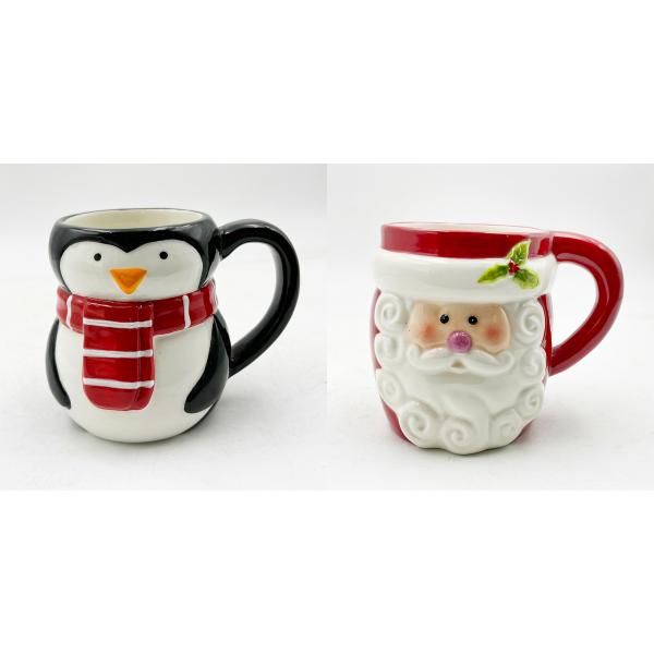 White Snowman Diner Christmas Style Coffee Mug Cup Custom Creative Ceramic Practical Thick Water Mug