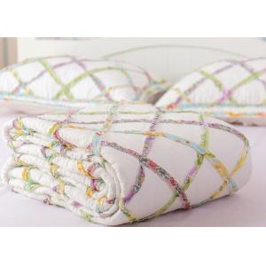 Geometric Full Size Quilt 3pcs Country Style Handmade Patchwork Quilt Bedding