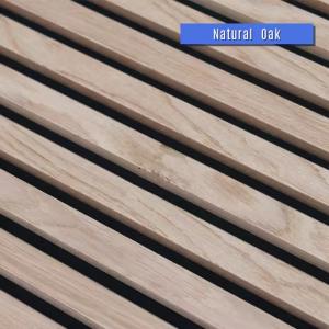 Customized 550kg/m3 ~ 880kg/m3 Density Black MDF+Polyester Fiber Acoustic Slat