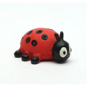 Red Eco - Friendly Latex Pet Toys Cute Bug Pet Shape Customized Size