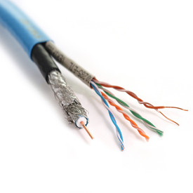 Standard Shield RG59CCS with UTP CAT5E Cable , 24AWG 4 Pairs Lan CAT5E Cable