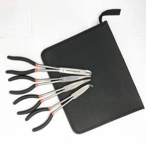 11" Bent Nose Long Reach Pliers Set Extra Long 45 Degree Angled Clip Curved