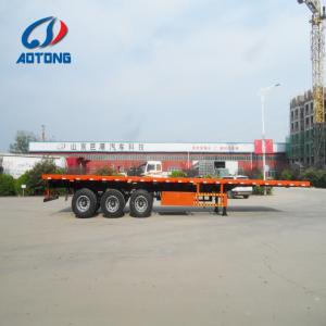 13m Length 3 Axles Flatbed Cargo Truck Semi Trailers for 5 Meters Container