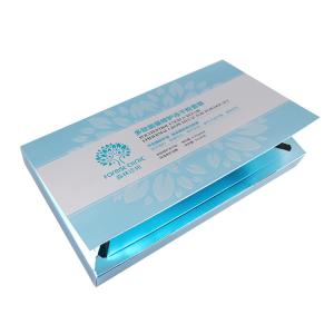 375gsm Silver Board Cosmetic Packaging Boxes Book Style Skincare Paper Box