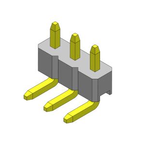 Cheap Pin Header Connector 2.00mm Single Row Right Angle TYPE 1*2PIN To 1*40PIN H=2.00MM for sale