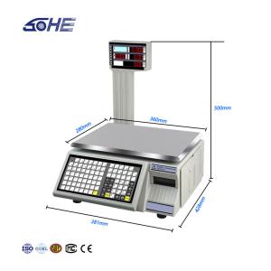 AC 100-240V/DC21V Customized Support OBM Printing Bar Code Table Scale SHW-TMC