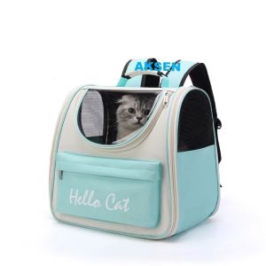 China Daily Life Large Compartment Lightweight Pet Backpack Carrier Breathable and Expandable Foldable with Zipper Closure Cat Backpack on sale
