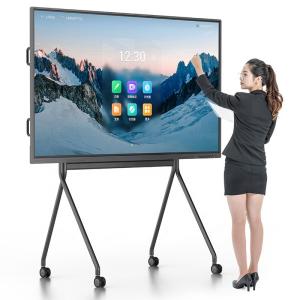 75 Inch All In One PC Smart Interactive Whiteboard 4k Touch Screen Panel For
