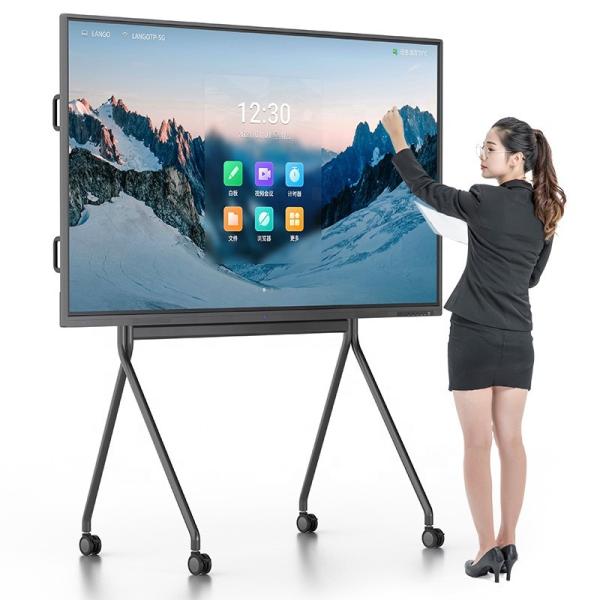 75 Inch All In One PC Smart Interactive Whiteboard 4k Touch Screen Panel For
