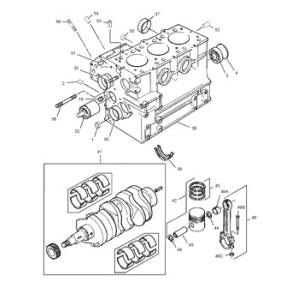 China 9T-7761 Engine 1970554B Kit Piston .050 Cylinder Liner 9T7761 Piston Ring 197-0554 on sale