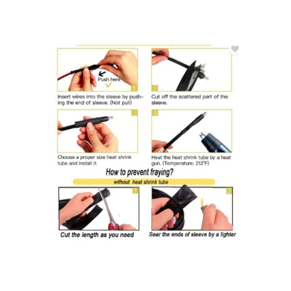 Pet Material White Expandable Braided Sleeving For Soft Cable Harness Protection