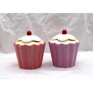 Pink Ceramic Kitchen Canisters Dolomite Strawberry Ice Cream Curl Cone Cookie