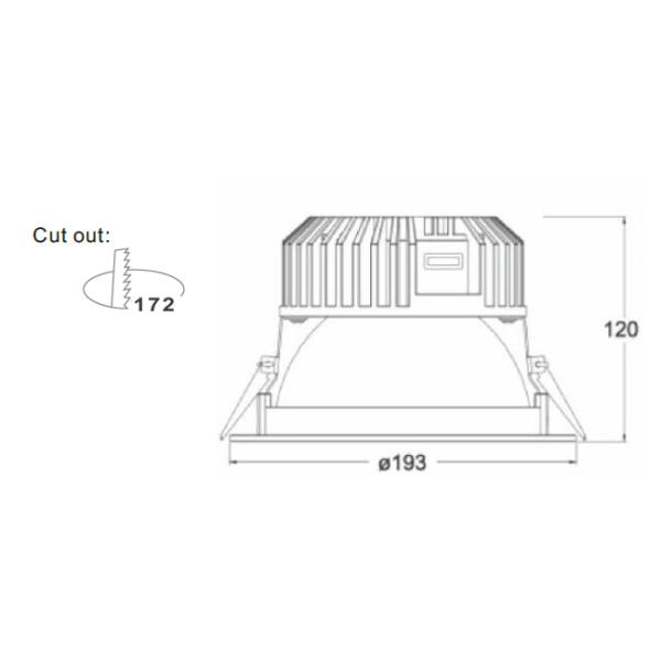 Lifud Driver Bathroom Downlights Led Up To 90lm / W 5 Years Warranty