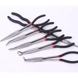 11 8-Inch End Cutting Long Reach Pliers Tools Clamping With Flat Smooth Clip