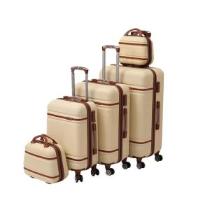 Cheap Experience Convenience with Spinner Caster Vintage Hard Shell Carry-On Suitcase Luggage Set PC Boarding Cabin Trolley for sale