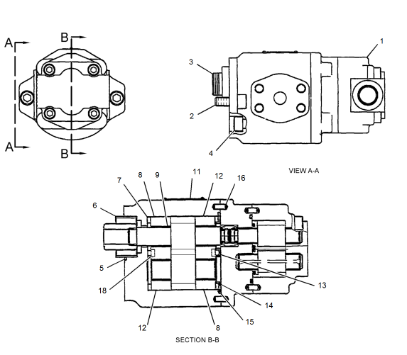 274-5947 Hydraulic Gear Pump AP2D36 Pump for 305.5 306