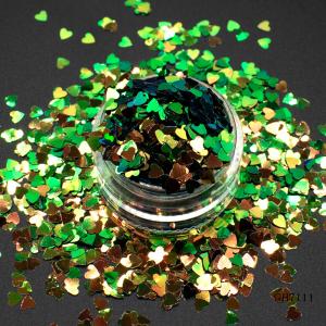 Cheap Bulk Chunky Iridescent Loose Glitter Chameleon Powder Peacock Gold Green PET Sequin for sale