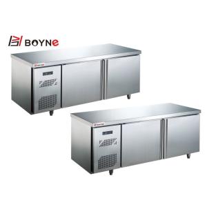 Commercial Working Table Two Door Refrigerator Counter Freezer use in kitchen and coffee shop