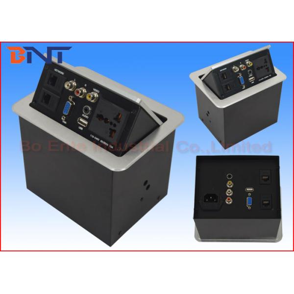 Office AV Solutions Silver Desktop Power Sockets Pop Up Size 151*121mm