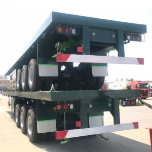 Customizable 3 Axle 40 Ft Semi Truck Trailer Flatbed Container Semi Trailer With