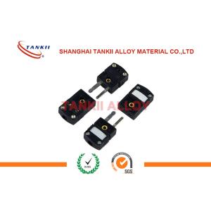 220v J Type Thermocouple Connector , Black Mini Male Connector Plug