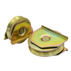 Sliding gate roller GW615 Y Groove，Galvanized, Iron, Single bearing
