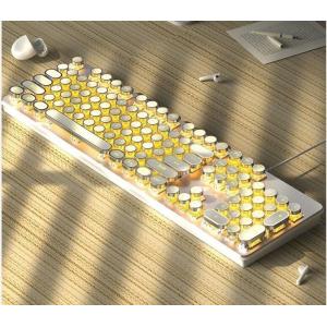 Retro Punk Mechanical RGB Keyboard Cool PC Keyboard Ergonomic Design