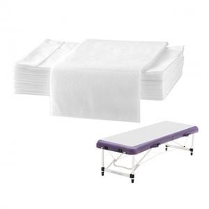 Cheap White Disposable Elastic Fitted Bed Sheets Cover Massage Table Facial Chair Spa /disposable bed sheet for beauty salon for sale