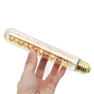 Amber Grass Spiral Filament Tube Bulb T30 185mm 225mm 4w Led Filament E27