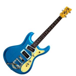 Custom JR The Ventures Guitar Mosrite Model Metallic Electric Guitar in Blue