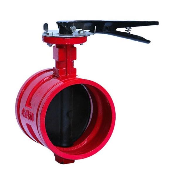 Cast Iron/Steel CF8/CF8m Manual Grooved Butterfly Valve with Durable Manual