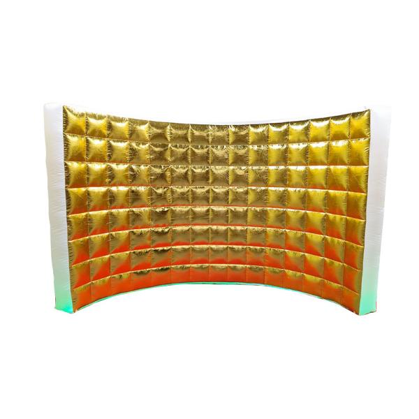 Quality Semi Circle Inflatable Photo Props Silver Inflatable Photo Booth Wall Durable 210D Oxford wholesale