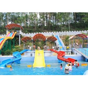 Anti Fade Swimming Pool Water Slides Aqua Play Equipment