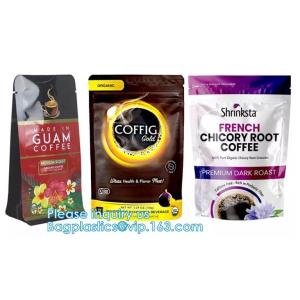 Cheap Chocolate Packaging Custom Flat Bottom Aluminum Foil Zipper Pouch Bag With Handle Doypack Square Bottom A for sale