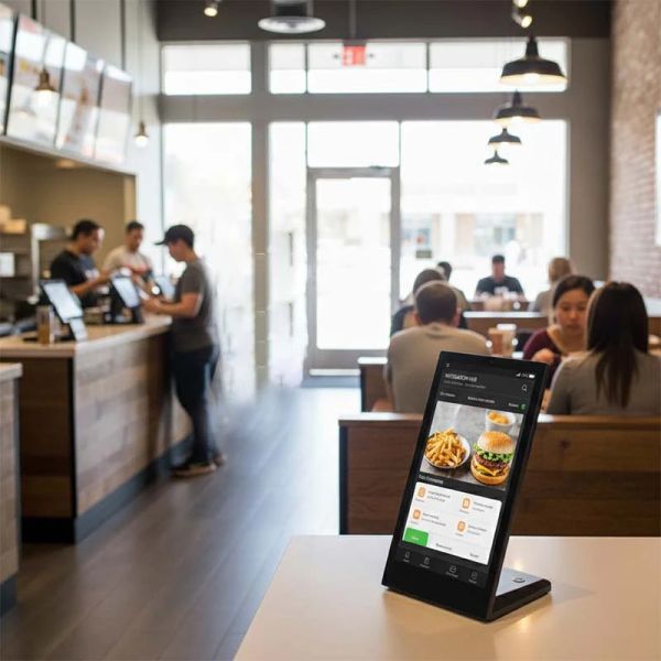 Interactive Restaurant Menu Screen with Multi-Language Support and CMS Updates