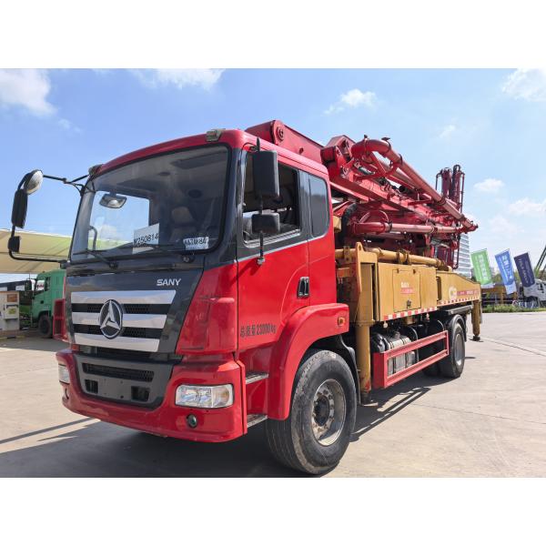 Quality Used 2019 Sany 37m Concrete Pump Truck with Benz Chassis High-pressure Pumping System Intelligent Control and Fuel-efficient Engine wholesale