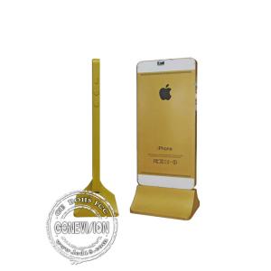 Golden 43 Inch Iphone Style Touch Screen Kiosk Totem Networkd Display Managing