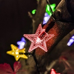 Solar Color Changing Christmas Water Drop String Lights 8 Modes 100 Led