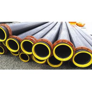 China qualified black hdpe flared pipes with steel ring inside on sale