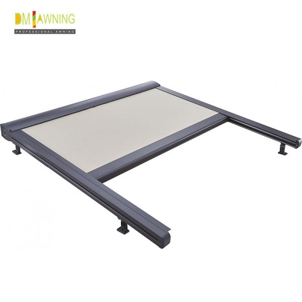 Polyester Retractable Roof Awning Remote Control Aluminum Retractable Awning