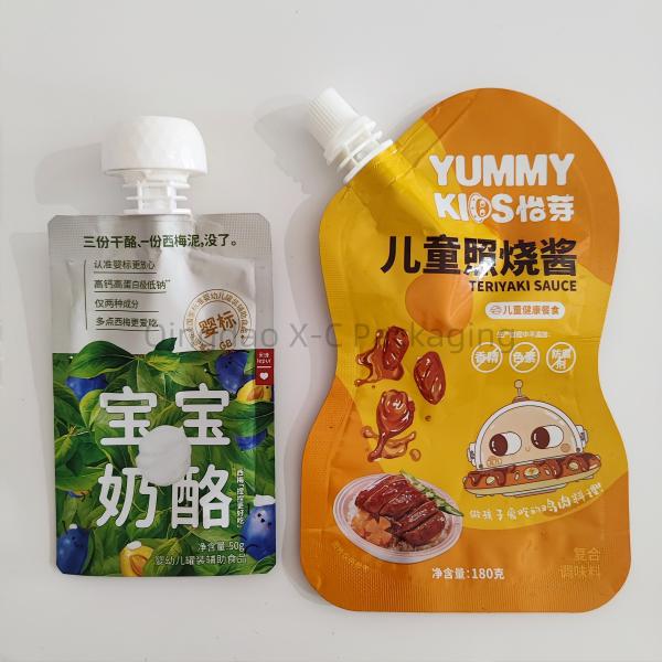 Quality Spout Stand Up Bag with Excellent Moisture and Oxygen Barrier for Liquid and Puree Packaging in Up To 11 Colors wholesale