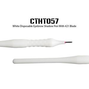 Disposable Manual Tattoo Pen Permanent Makeup Microstroking Pen 21 Round Blade