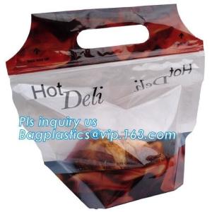 Custom Printed Zip lockk Handle Bags, Stand Up Pouch with Clear Window,