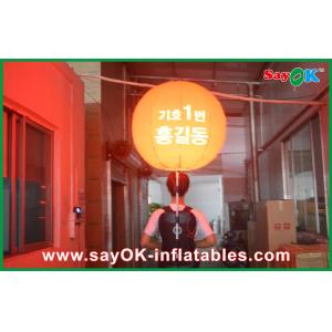 Orange Large Walking Backpack Ball Inflatable Decorations With Janpanese Logo