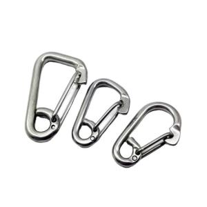 Cheap 9mm-29mm 304/316 Stainless Steel Flat Safety Buckle Spring Lifting Hook Quick Hanging Buckle OEM for sale