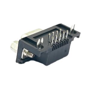 9Pin Female DB9 D-Sub Connectors 90 Degree Staking Type For PCB Mount
