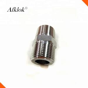 Cheap 1/8&quot; 1/4&quot; 3/8&quot; 1/2&quot; 3/4&quot; 1&quot; Double Male NPT Stainless Steel 316 Nipple connector Pipe Fittings For Water Oil And Gas for sale
