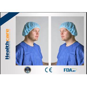 Cheap PP Or SMS Disposable Bouffant Surgical Caps , Disposable Nurse Cap Lightweight for sale