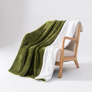 Lightweight Navy Flannel Fleece Bed Spread Blanket Cozy Plush Microfiber