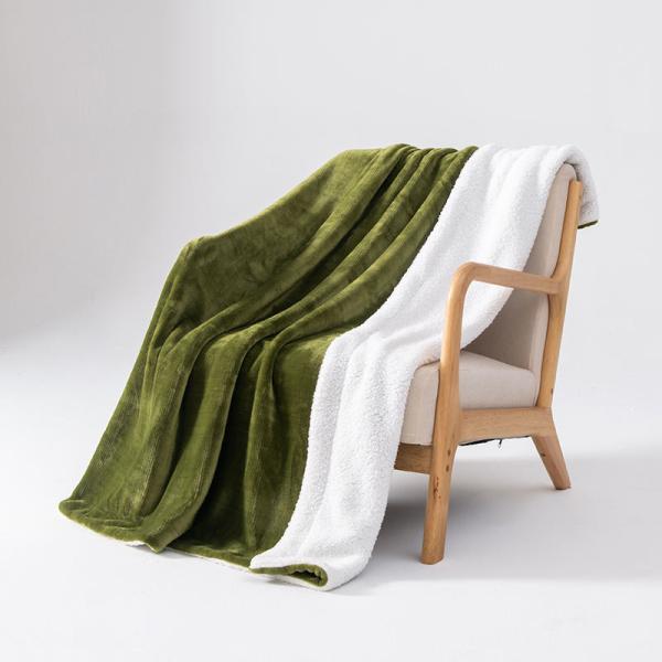 Lightweight Navy Flannel Fleece Bed Spread Blanket Cozy Plush Microfiber